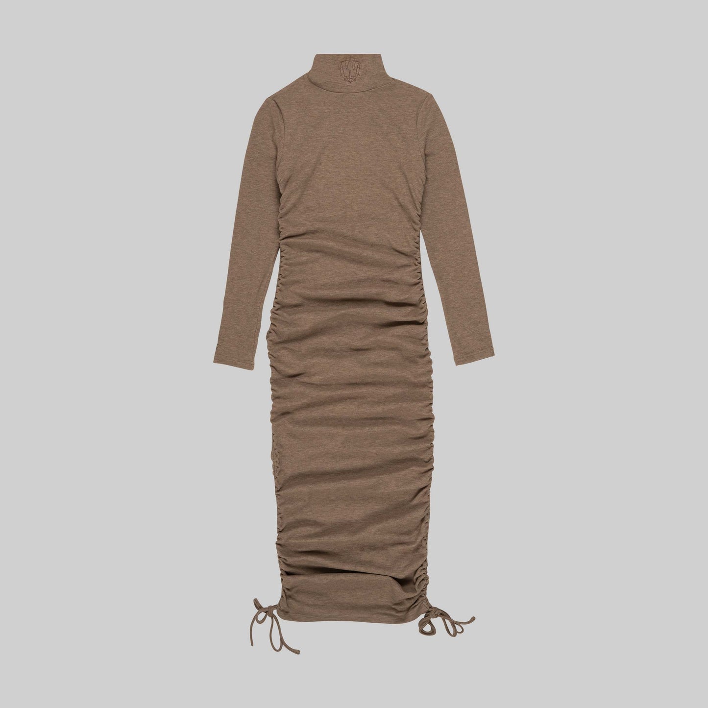 Mockneck Ruched Dress