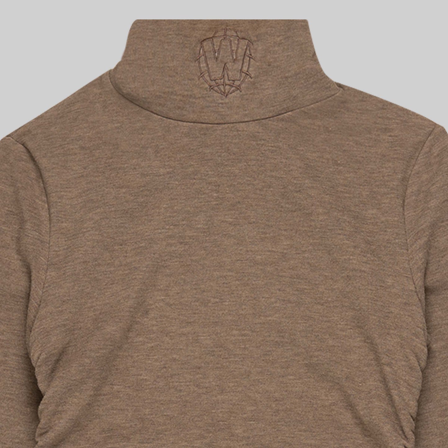 Mockneck Ruched Dress