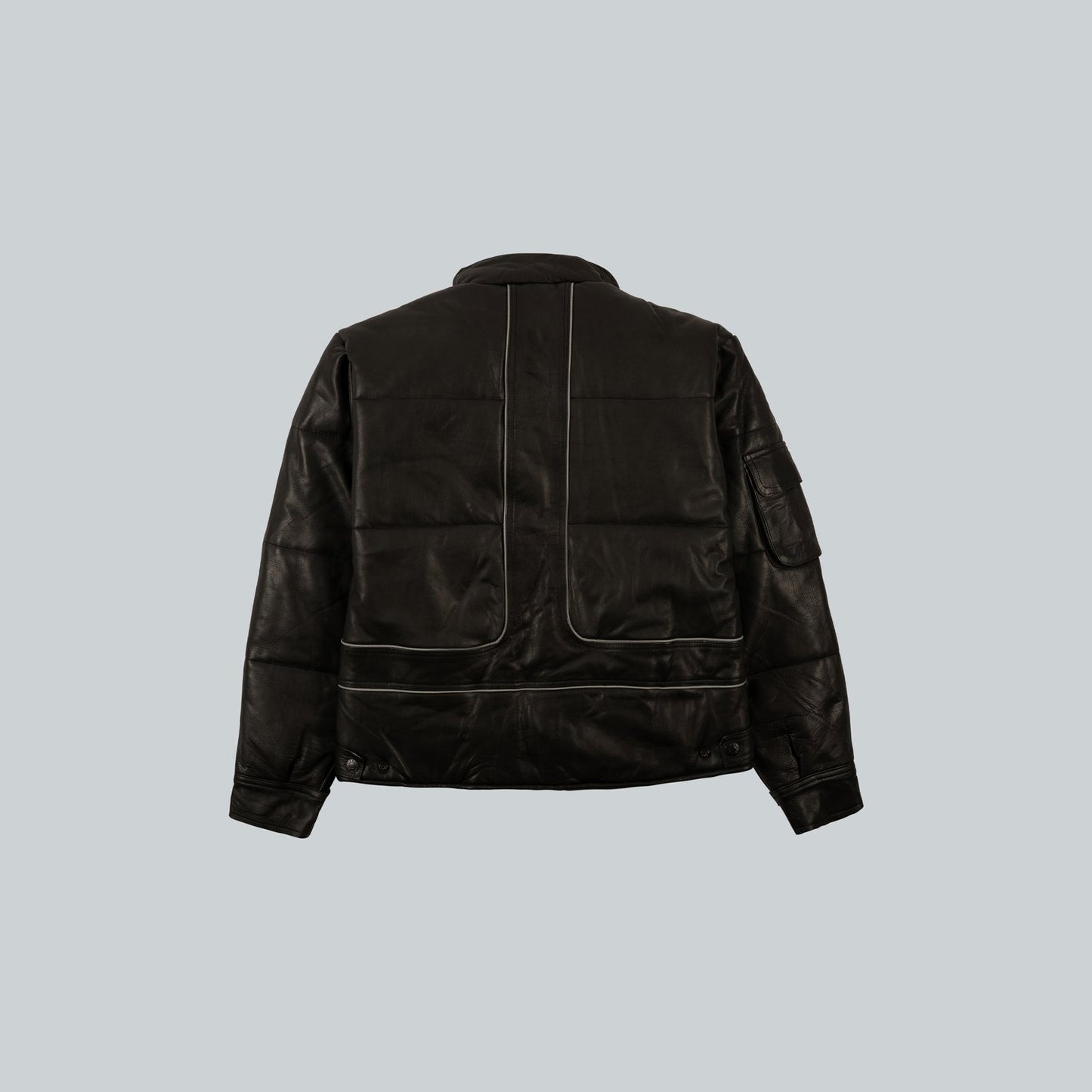 LEATHER PUFFER JACKET