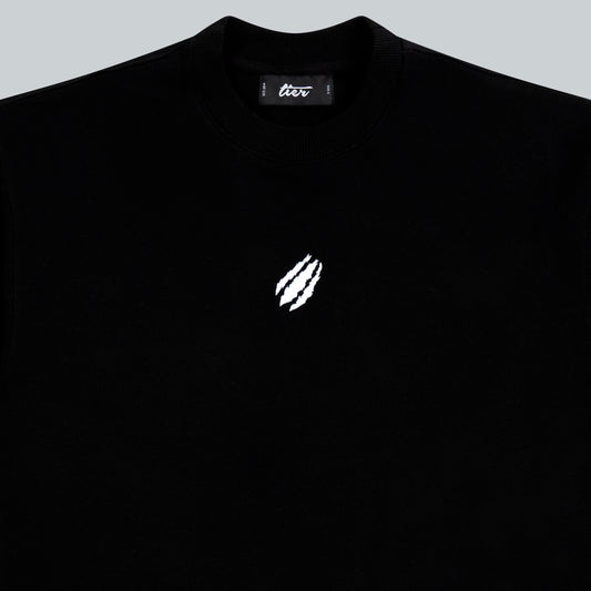 BLACK RIP LOGO CREWNECK