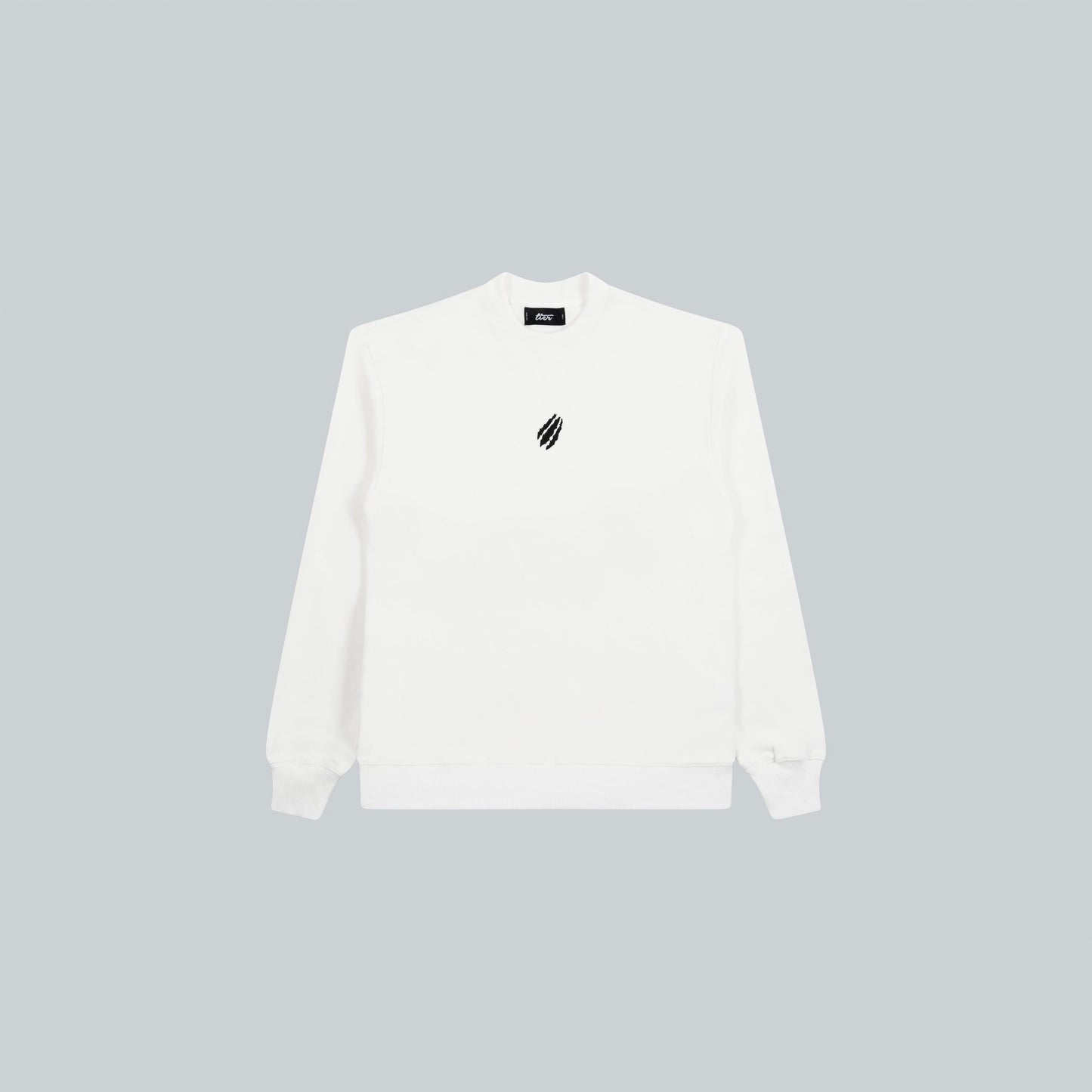 WHITE RIP LOGO CREWNECK