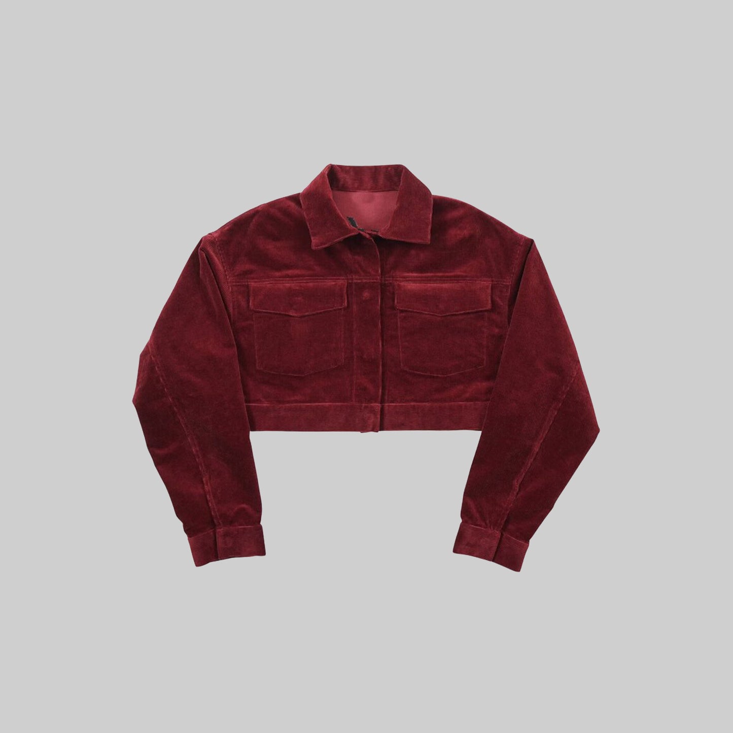 WINE TIÉR CORDUROY CROPPED JACKET