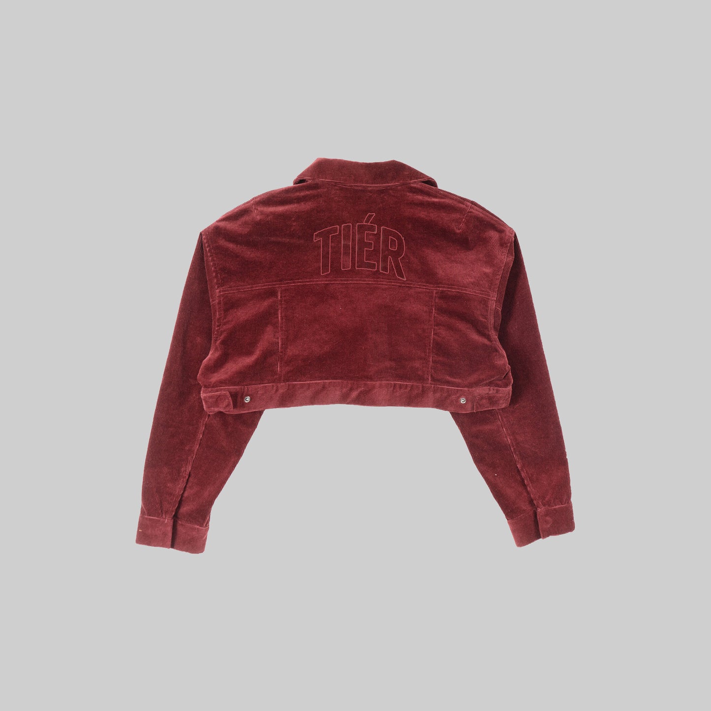 WINE TIÉR CORDUROY CROPPED JACKET