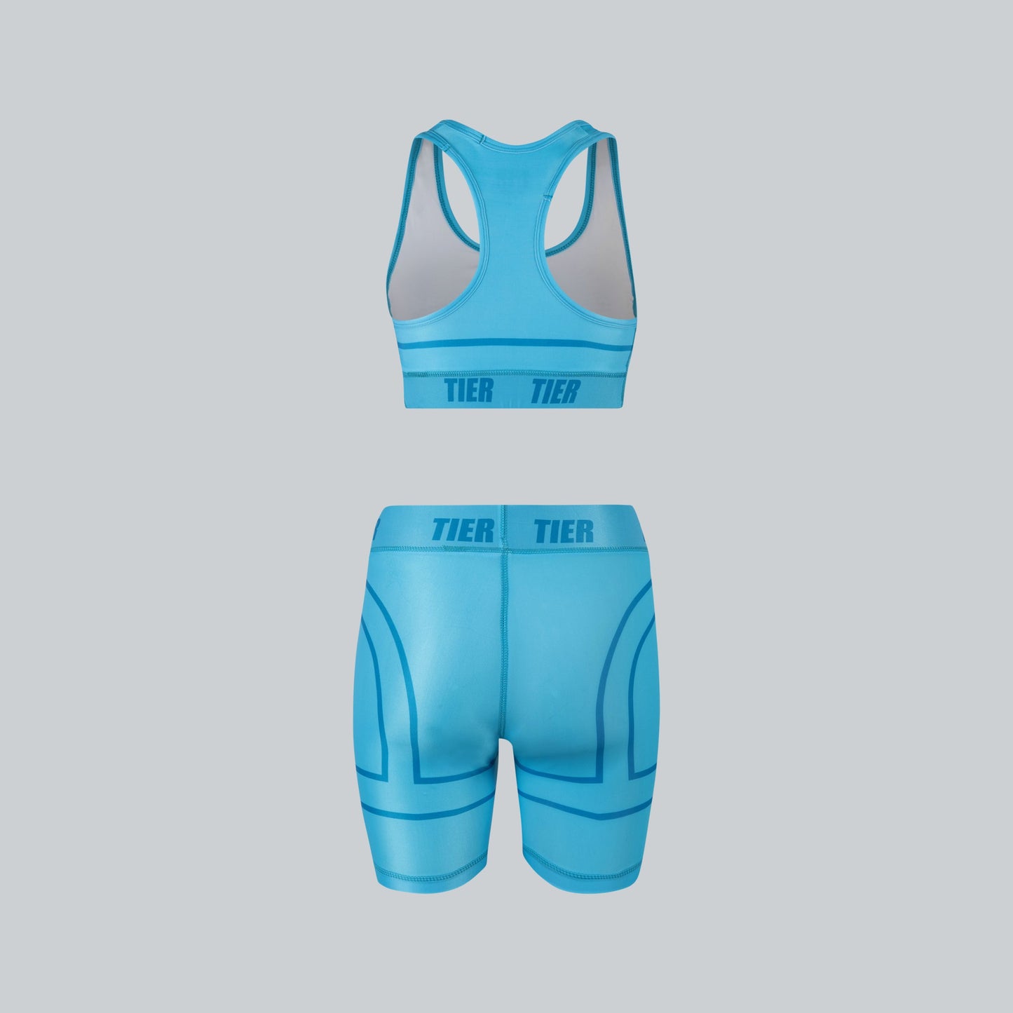 MALIBU BLUE TIER SPORTS BRA