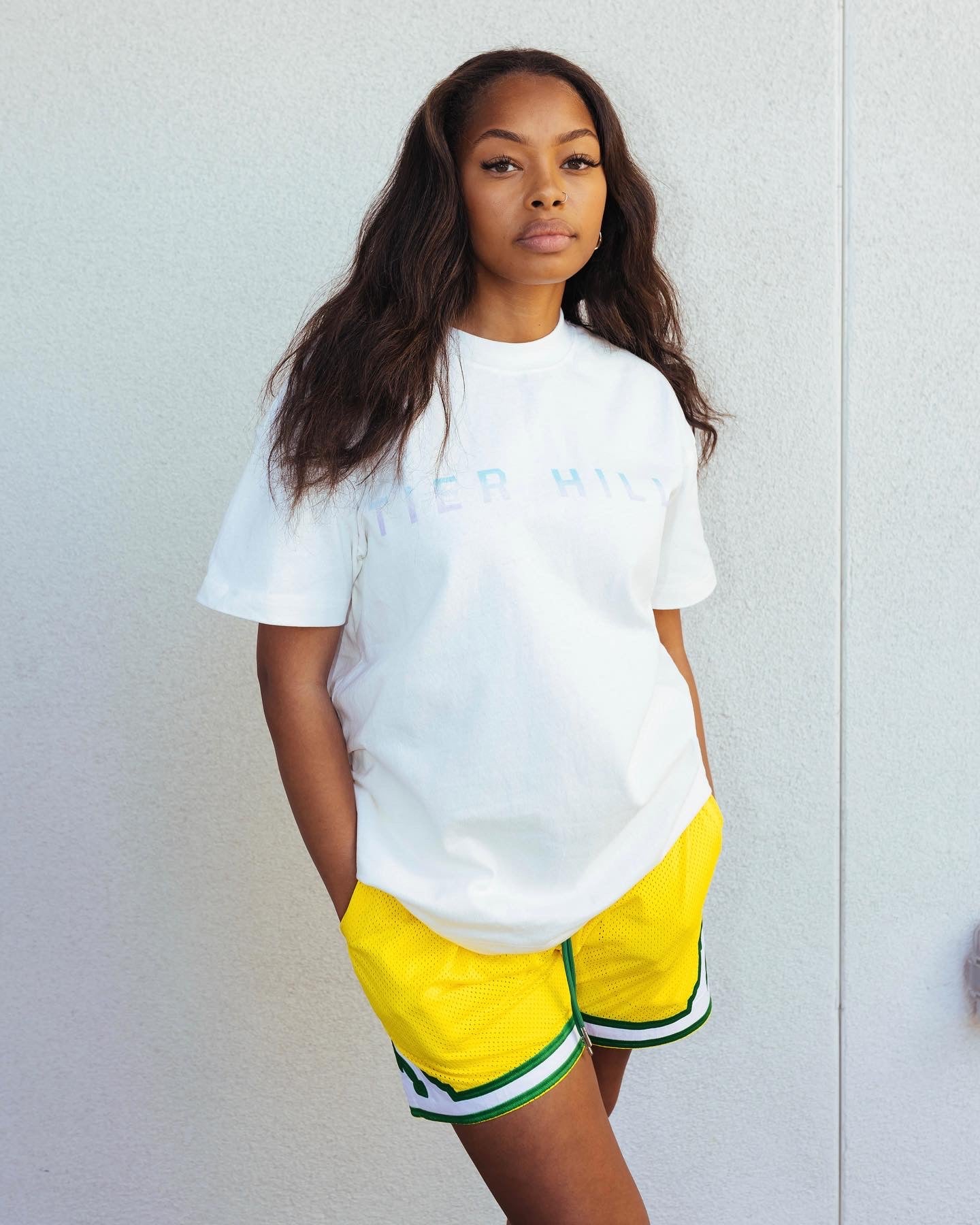 WHITE TIER HILLS TEE