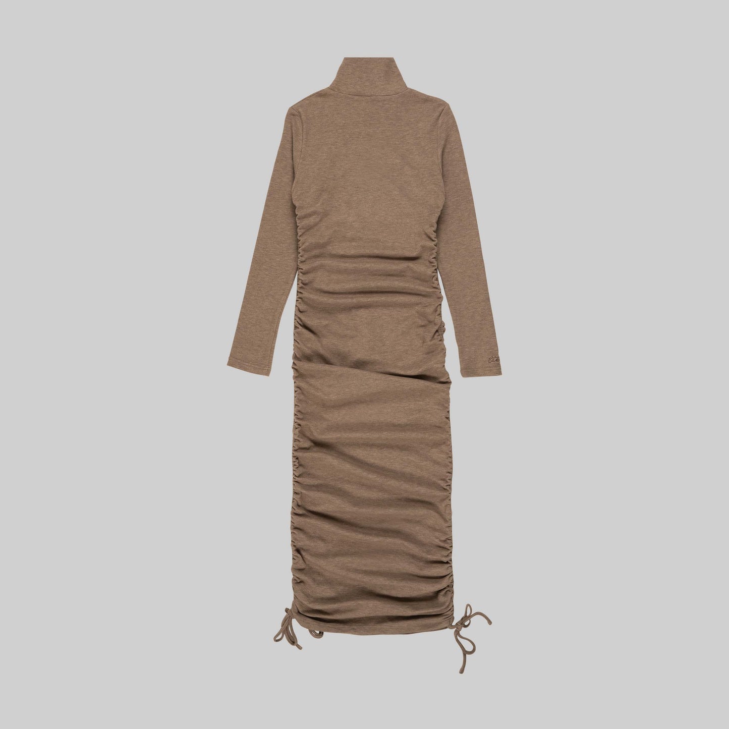 Mockneck Ruched Dress