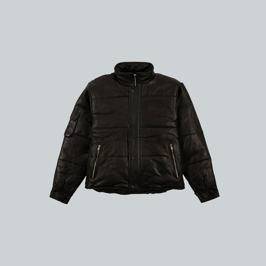 LEATHER PUFFER JACKET