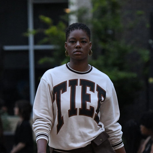 TIER RIP LOGO HOOP EARRINGS