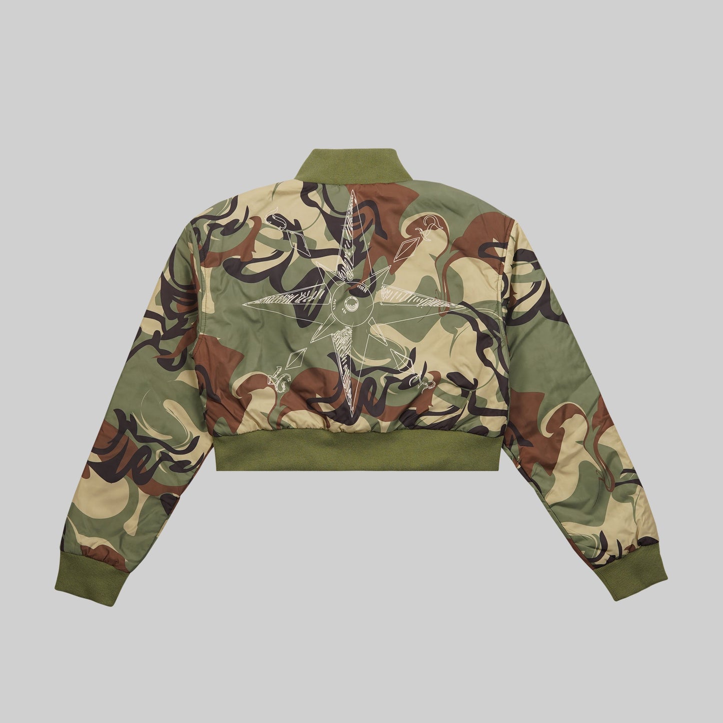 TRADITIONAL CAMO CROPPED BOMBER