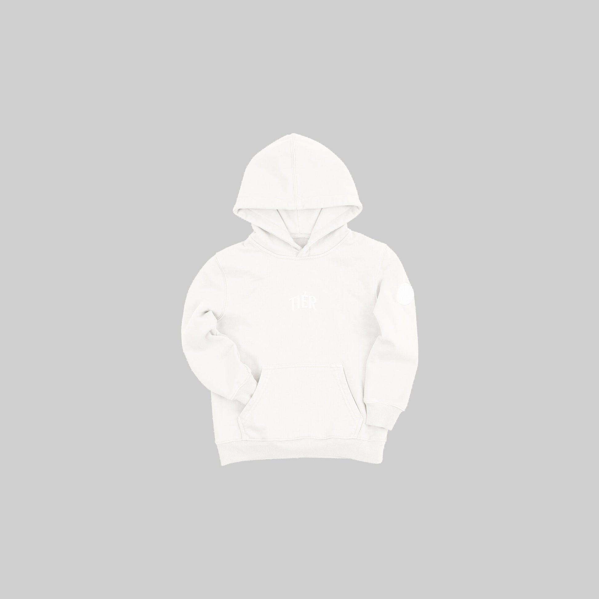 WHITE TIÉR KIDS ESSENTIALS HOODIE – TIER